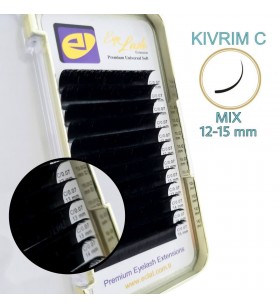 UNİVERSAL İpek Kirpik C   (0.07 kalınlık)  MİX 12-15 mm 