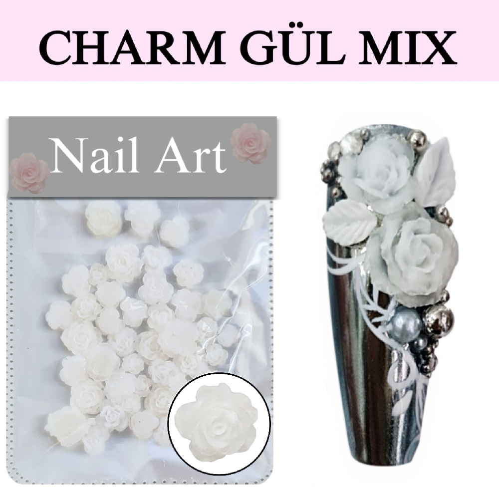 CHARM%20GÜL%203D%20OYUNCAK%20SÜSÜ%20NO:05%20BEYAZ