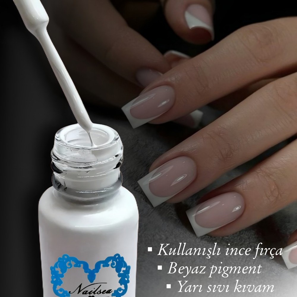 İNCE%20FIRÇALI%20BEYAZ%20KALICI%20OJE%2010%20ml