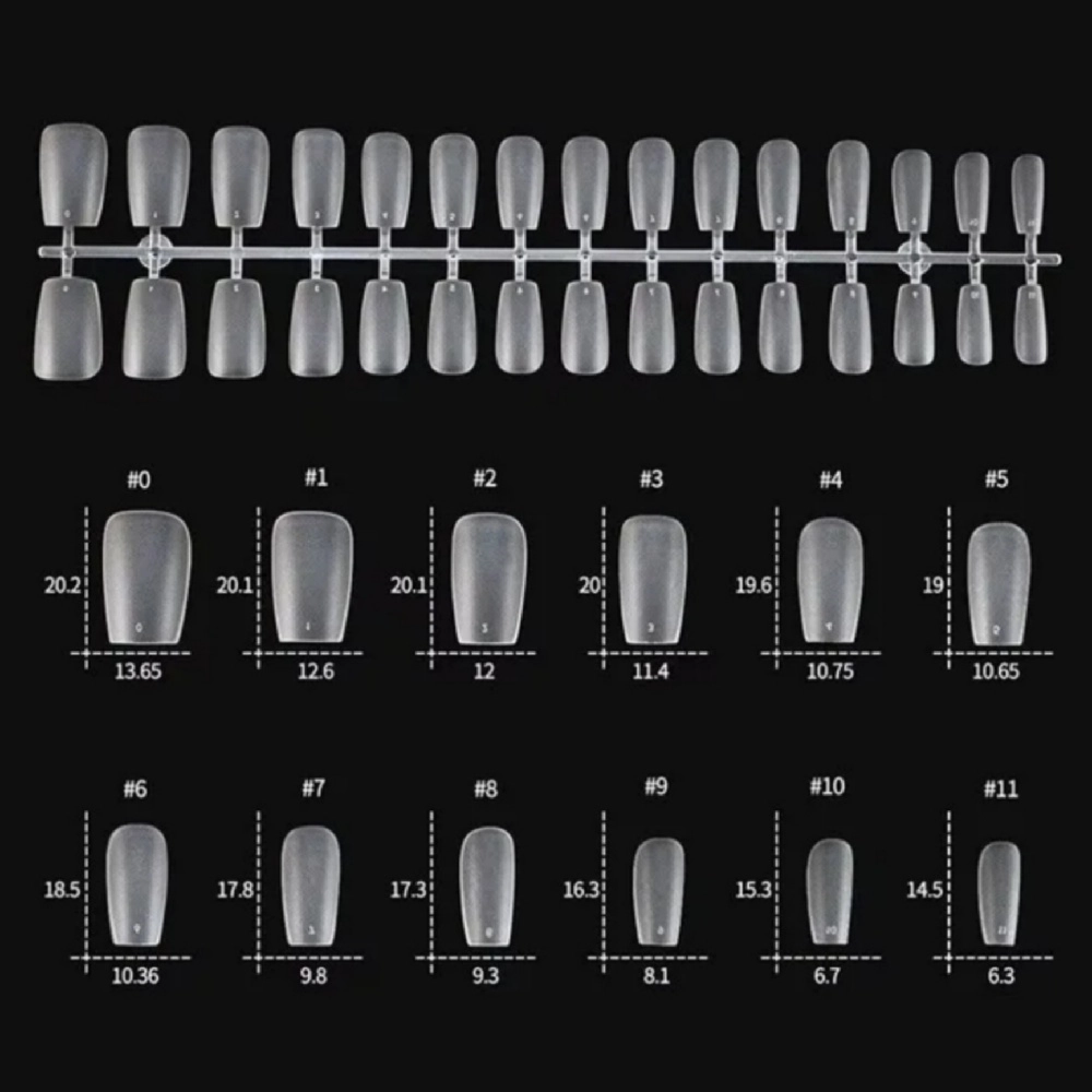 JEL TİPS DOĞAL KISA MIX 4 FARKLI ŞEKİL 240 ADET