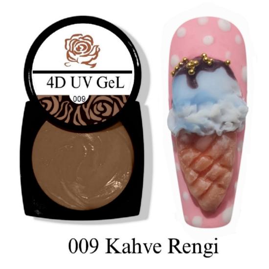 HARD DİZAYN HAMUR UV 4D JEL KAHVERENGİ NO:009