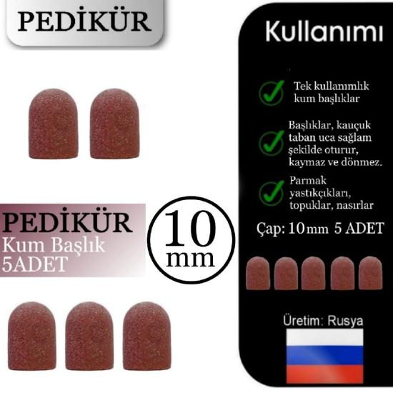 PEDİKÜR FREZE TÖRPÜ UCU YEDEK 5 ADET (10 mm / 180 gr)