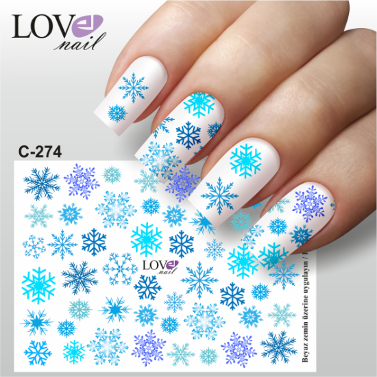 Yılbaşı tırnak sticker