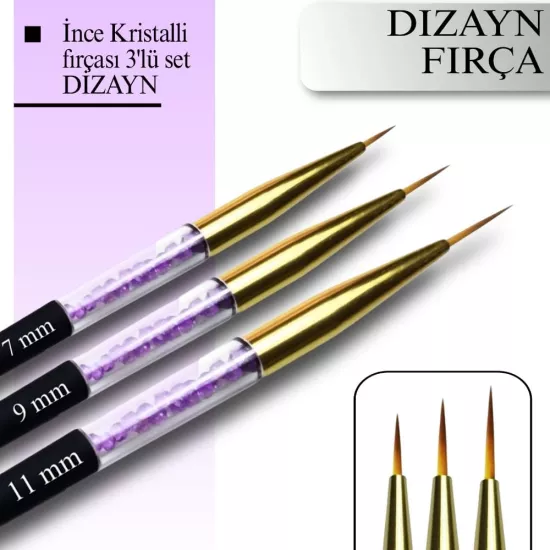 İNCE KAPAKLI DİZAYN / JEL FIRÇASI 3LÜ SET