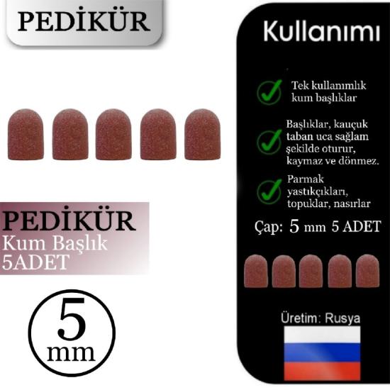 PEDİKÜR FREZE TÖRPÜ UCU YEDEK 5 ADET (5 mm)