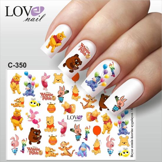 WİNNİE THE POOH DESENLİ TIRNAK SÜSLEME STİCKERI