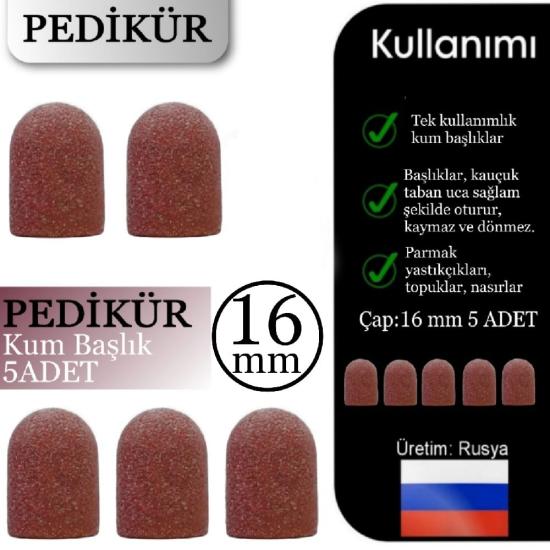 PEDİKÜR FREZE TÖRPÜ UCU YEDEK 5 ADET (16 mm)