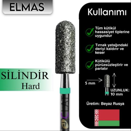 FREZE MAKİNE TÖRPÜ UCU SİLİNDİR 5 mm (YEŞİL)
