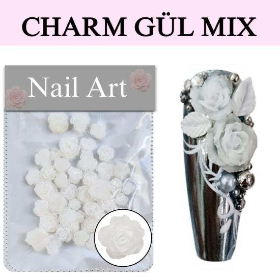 CHARM GÜL 3D OYUNCAK SÜSÜ NO:05 BEYAZ