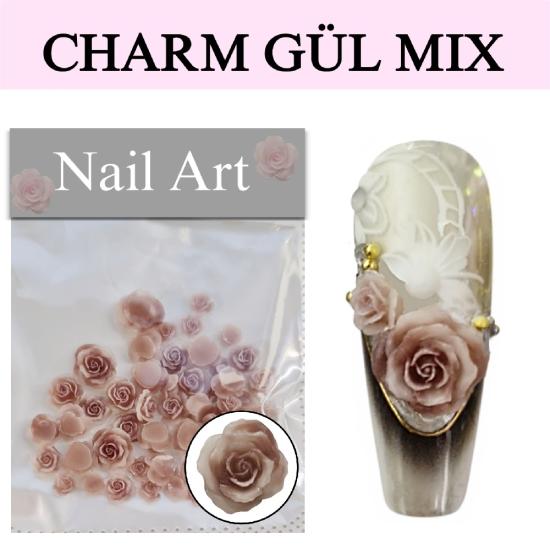 CHARM GÜL 3D OYUNCAK SÜSÜ NO:04 AÇIK KAHVE