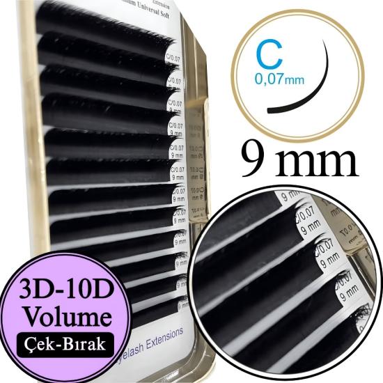 C KIVRIM İPEK KİRPİK 0,07mm (ÇEK BIRAK) 9 mm SİYAH