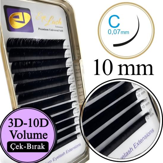 C KIVRIM İPEK KİRPİK 0,07mm (ÇEK BIRAK) 10 mm SİYAH