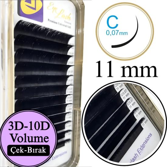C KIVRIM İPEK KİRPİK 0,07mm (ÇEK BIRAK) 11 mm SİYAH