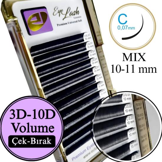 C KIVRIM KİRPİK 0,07 mm (ÇEK BIRAK) 10-11 mm mix