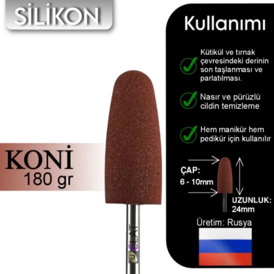 FREZE MAKİNE TÖRPÜ UCU SİLİKON TURUNCU (180 grit)
