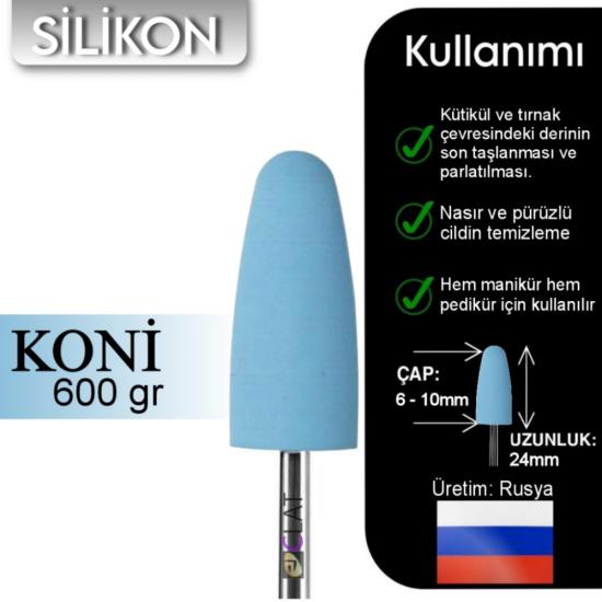 FREZE MAKİNE TÖRPÜ UCU SİLİKON MAVİ (600grit)