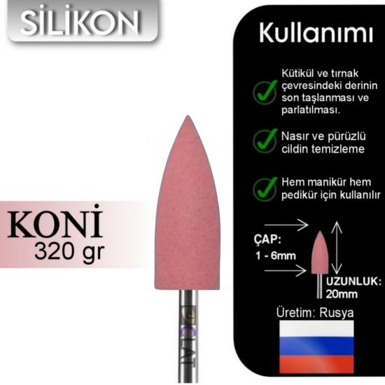 FREZE MAKİNE TÖRPÜ UCU SİLİKON PEMBE (320grit)
