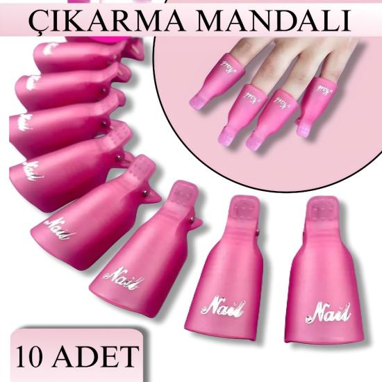 Kalıcı Oje / Jel Çıkartma mandalı 10 Adet