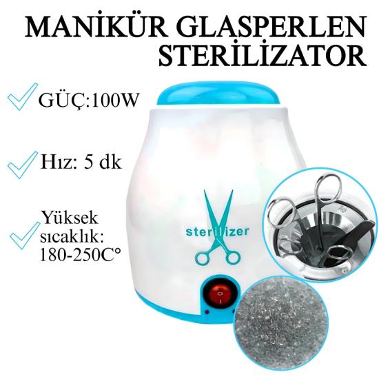 Manikür ve Pedikür Pens Makas Sterilizatör Cihazı 