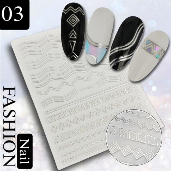 Gümüş Şerit Yapışkan Sticker NO: 01