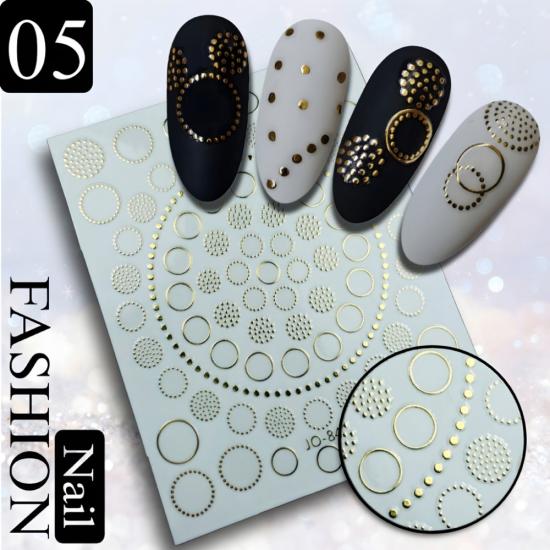 Altın Desenli Yapışkan Sticker NO: 05(849)