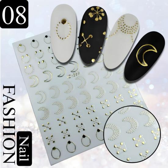 Altın Desenli Yapışkan Sticker NO: 08(855)