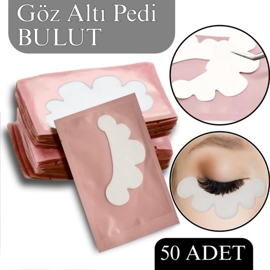 İpek Kirpik Göz Altı Pedi 50 adet (BULUT ŞEKLİ PEMBE)