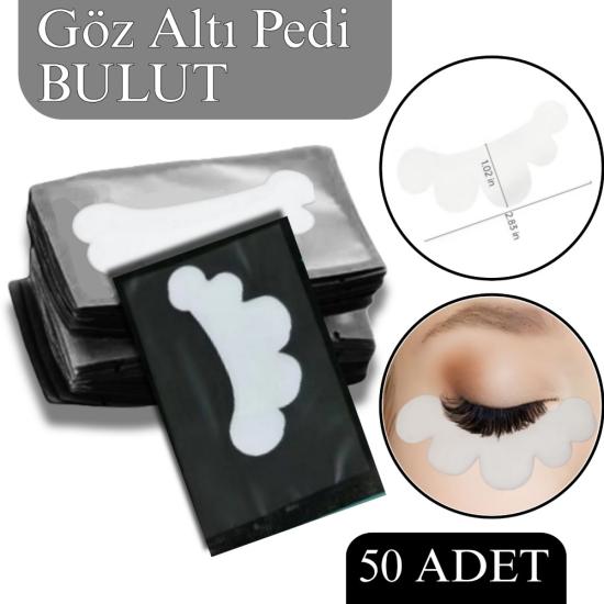 İpek Kirpik Göz Altı Pedi 50 adet (BULUT ŞEKLİ SİYAH)