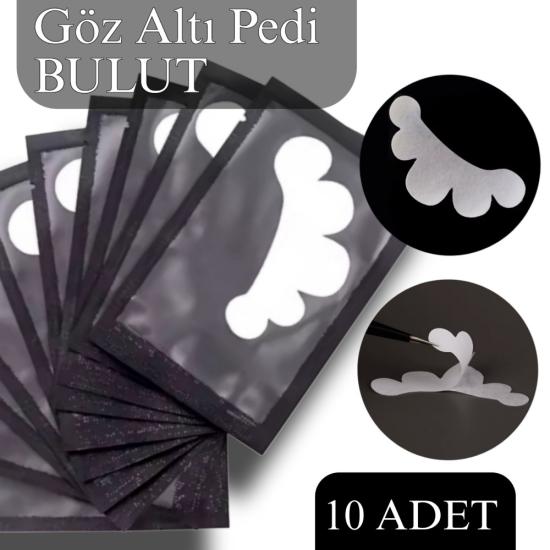 İpek Kirpik Göz Altı Pedi 10 adet (BULUT ŞEKLİ SİYAH)