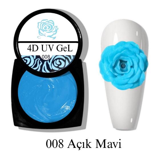 HARD DİZAYN HAMUR UV 4D JEL AÇIK MAVİ NO:008