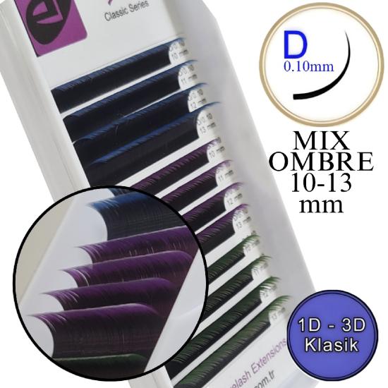 D KIVRIM OMBRE İPEK KİRPİK 0.10 mm 10-13 mm MİX
