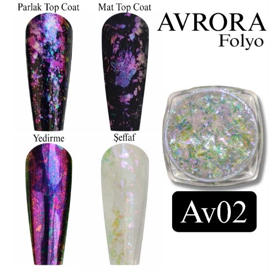 AVRORA İnci holografik Tırnak Folyo  