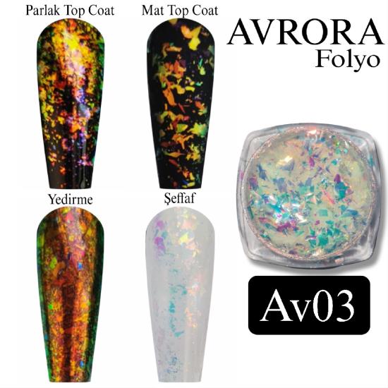 AVRORA İnci holografik Tırnak Folyo  