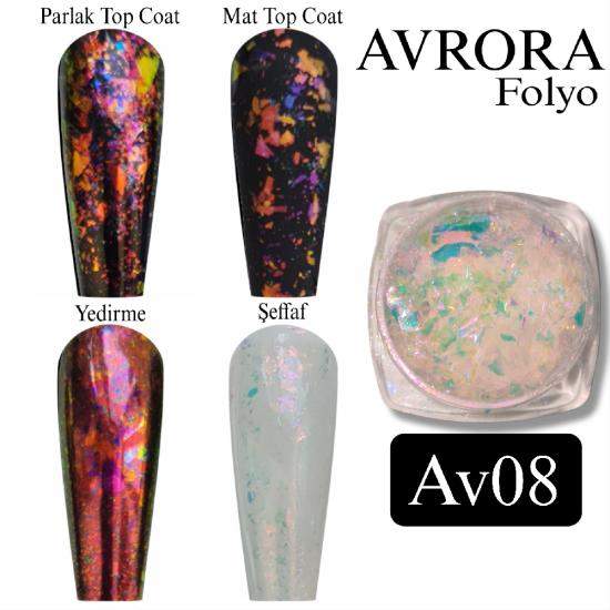 AVRORA İnci holografik Tırnak Folyo  