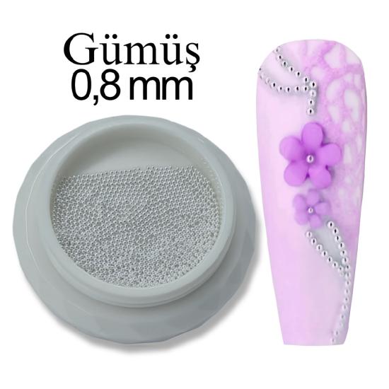 Gümüş Kum Toplar 0,8 mm