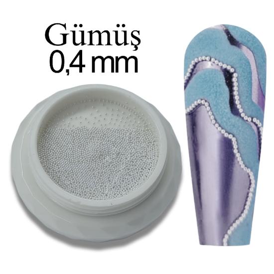 Gümüş Kum Toplar 0.4 mm