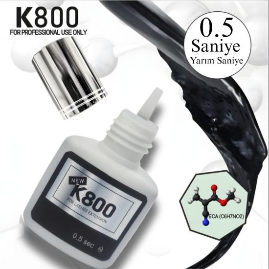 İpek Kirpik Yapıştırıcısı K800 10 ML ( 0,5 saniye’lik / 8 hafta) G. KORE