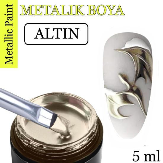 METAL GOLD PAINT GEL (ALTIN ÇİZİM JEL BOYASI) 5 gr