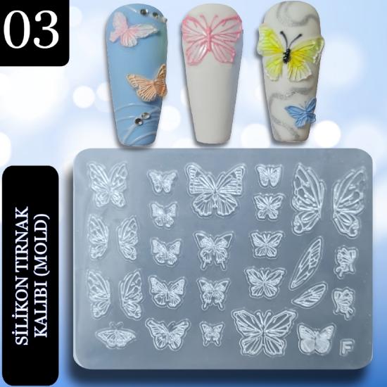 SİLİKON MOLD PALETİ NO:03 KELEBEK DESENI