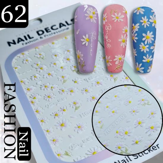 3D YAPIŞKANLI STİCKER NO: 62 PAPATYA ÇİÇEK