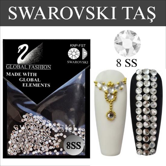 8 SS SWAROVSKİ TIRNAK TAŞI ŞEFFAF