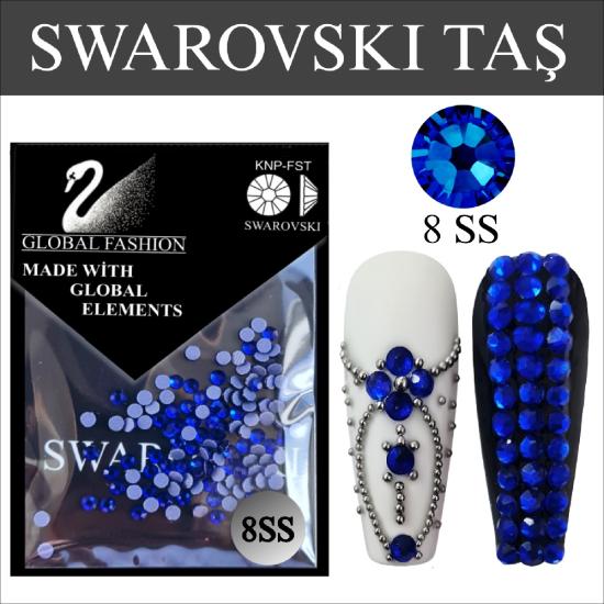 8 SS SWAROVSKİ TIRNAK TAŞI MAVİ