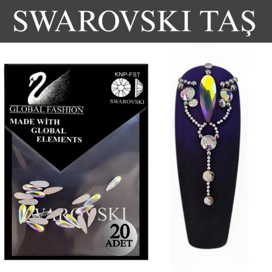 SWAROVSKİ TIRNAK TAŞI BÜYÜK DAMLA ŞEKLİ 