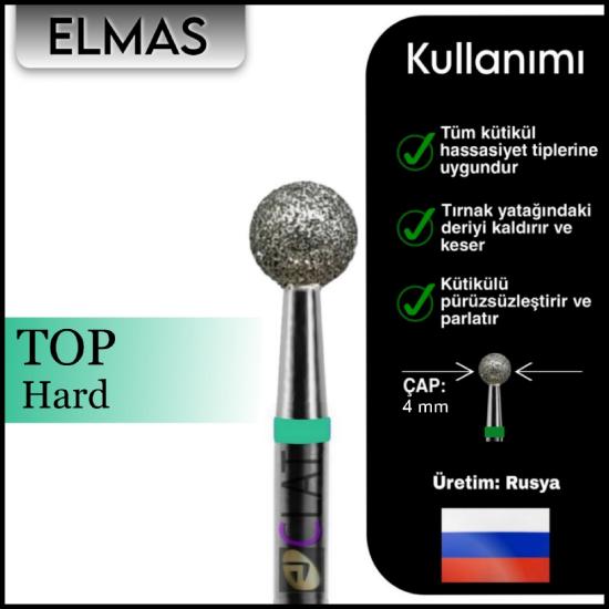 FREZE MAKİNE TÖRPÜ UCU TOP 4 mm (YEŞİL)
