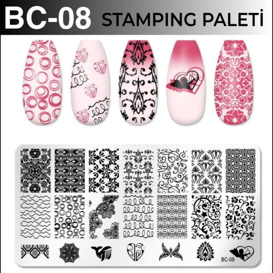 Tırnak Damga Stamping Desen Plaka Metal  BC08