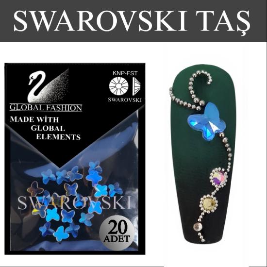 SWAROVSKİ KELEBEK TIRNAK TAŞI YANAR-DÖNER 