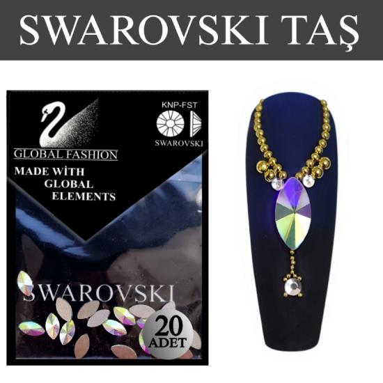SWAROVSKİ TIRNAK TAŞI OVAL YANAR-DÖNER ÜÇGEN 