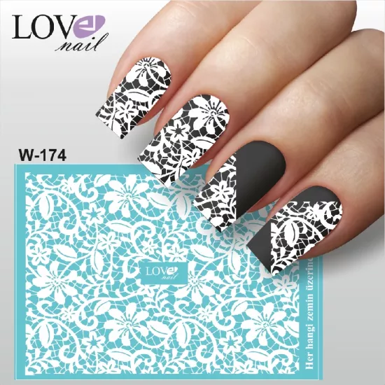 Sticker slider (su transfer) W 174 (HER HANGİ FON İÇİN UYGUNDUR)